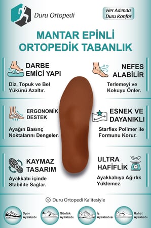 Ortopedik Mantar Tabanlık Epinli (1 Çift)