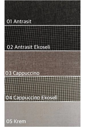 DURU İKİLİ,SİYAH İSKELET,KUMAŞ RENGİ 03 CAPPUCCİNO