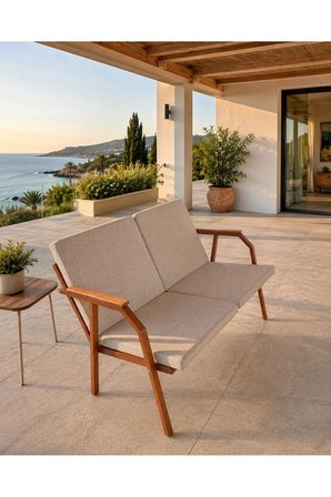 DURU İKİLİ BAHÇE BALKON MOBİLYASI,KAHVE İSKELET