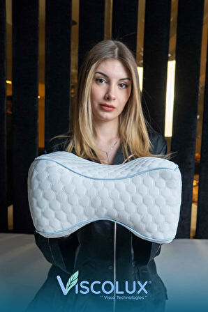 Bacak Arası Ortopedik Yastık - Diz Bacak Arası Visco Yastık Bacak Destek Minderi Pembe 25x19x14