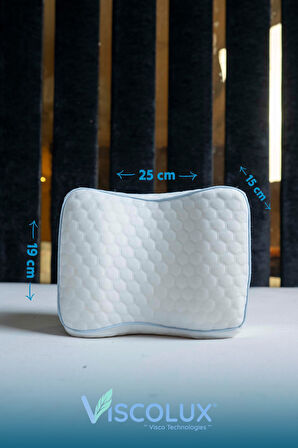 Bacak Arası Ortopedik Yastık - Diz Bacak Arası Visco Yastık Bacak Destek Minderi Pembe 25x19x14