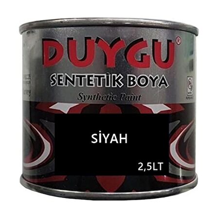 Duygu Sentetik Boya Siyah 1 GALON 2,85 KG AĞIRLIK 2.5 LT HACİM