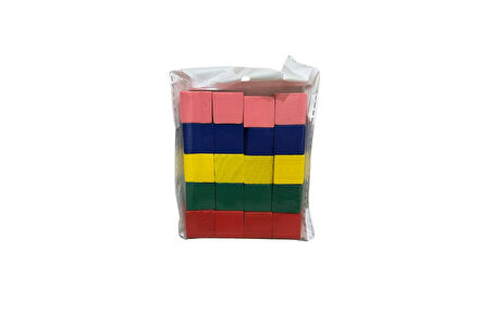 Renkli Eğitici Ahşap Kare Bloklar 20’li Paket’ Görsel Algısal Motor Gelişim