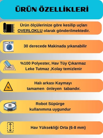 Düz Desen Bej Yıkanabilir Kaymaz Taban Kesme Halı Yolluk