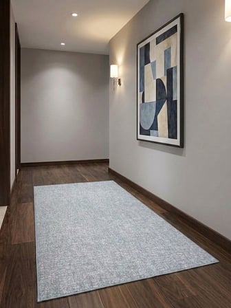 Düz Desen Gri Yıkanabilir Kaymaz Taban Kesme Halı Yolluk