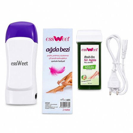 Essweet Ağda Seti Roll-On 100ml Ağda Bezi 2mt Isıtıcı