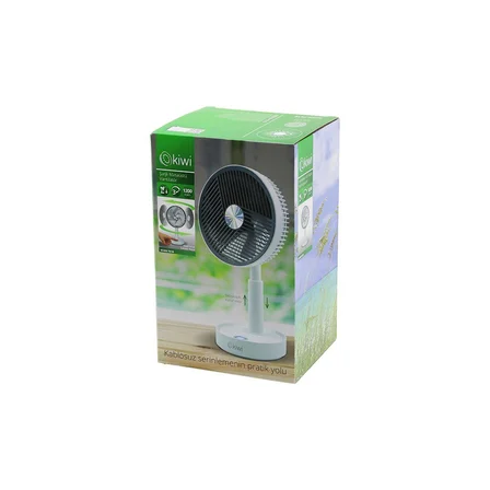 Kiwi KFAN-7618 Masa Üstü Vantilatör Fan 13.4cm Ayarlı YÜKSEKLİK:20-28cm 5 Pls.Kanat 3 Kademe Hız 5"