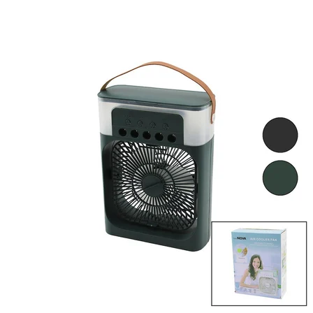 Nova Aır Cooler Fan Ultrasonik Vantilatör 360° 3KDM Hız USB Şarj Masa Üstü Gece Lambası