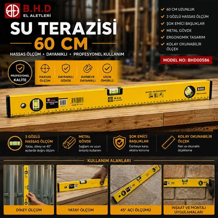 B.H.D El Aletleri (Bhd) BHD-00586 Su Terazisi 60cm Metal