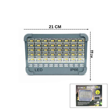 Q-Max PS-D002A Güneş Enerjili LED Işık IP66 Kamp Solar Çakarlı Projektör Powerbank Dış Mekan