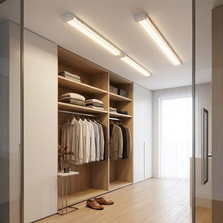 Nisaluce EAMP-093/1B Kristal LED Bant Armatür 120cm 94W IP20 2 Adet Beyaz 6500K Bandı Y Bağlantı