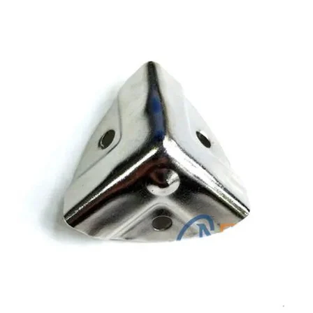 Cntma Dekoratif, Kutu, Sandık Köşesi - 35x22 mm, Küçük, Nikel, 100 Adet