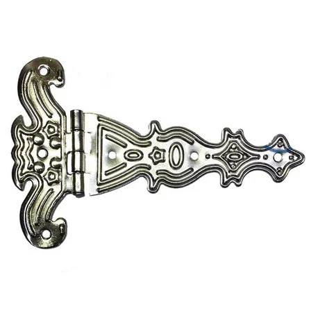 Cntma Dekoratif, Sac Tek Kuyruklu Menteşe - 69x102 mm, Büyük, Nikel, 1 Adet