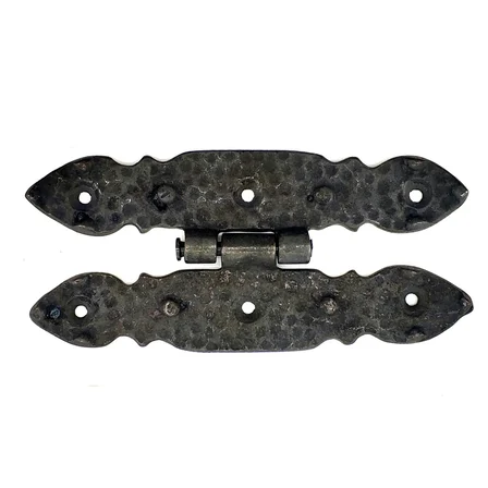 Cntma Antika Tarz Dekoratif Pirinç Düğmeli Menteşe - 142x69 mm, Oksit