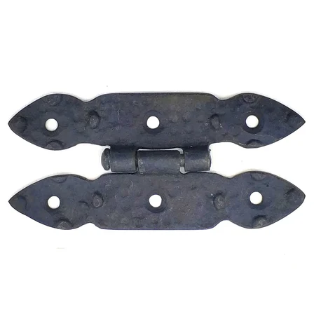 Cntma Antika Tarz Dekoratif Pirinç Düğmeli Menteşe - 117x57 mm, Oksit