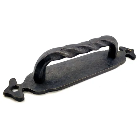 Cntma Antika Tarz Dekoratif Pirinç Burgulu Çekme Kol - 148x33 mm, Oksit