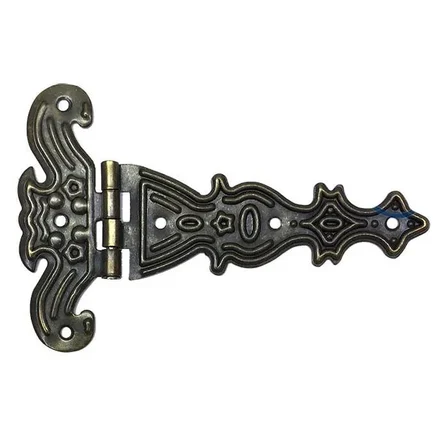 Cntma Dekoratif, Sac Tek Kuyruklu Menteşe - 69x102 mm, Büyük, Antik, 100 Adet