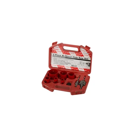 Tomax Bi-Metal Panç Takımı - 9`LU Set, Ahşap İçin, Çantalı 19-57 mm