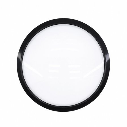 Nisaluce E1212/S (20W) (Siyah Metal Kasa) (Sıva Üstü) (Yuvarlak) Ledli Glop Armatür (IP20) (6500K & 