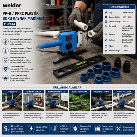Welder Makarasız Plastik Boru Kaynak Makinesi