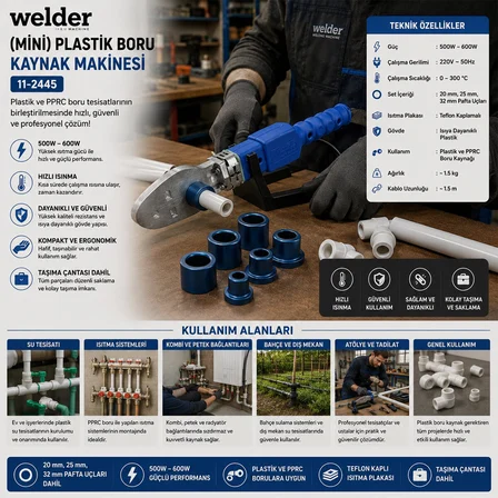 Welder (Mini) Plastik Boru Kaynak Makinesi