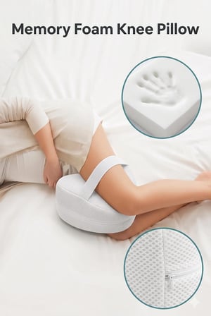 Dear Visco Ortopedik Diz Yastığı Beyaz 25x25x15 cm Memory Foam