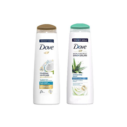 Dove Saç Bakım Şampuanı Hindistan Cevizi Yağlı ve Aloe Vera Kepek Karşıtı