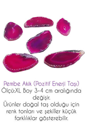 Sertifikalı Zirkon Taşlı Plaka Pembe Akik Taşı Kolye