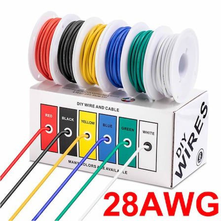 6 Renk 28Awg 60Metre Elektrik Kablo Seti