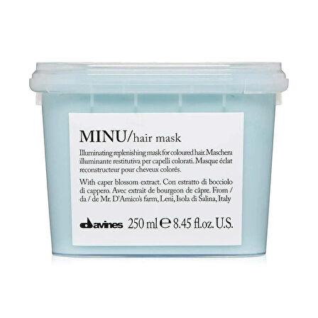 Ekonomik Üçlü Davines Minu Boyalı Saç Maskesi 250ml - %100 Orijinal %100 Doğal