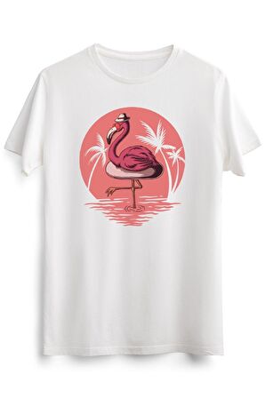 Erkek Beyaz Flamingo Summer Vibes