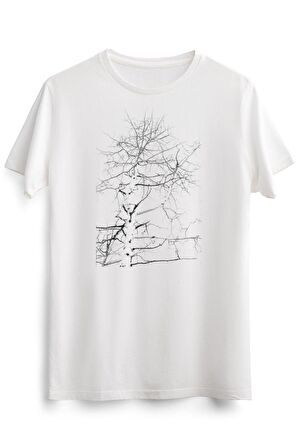 Erkek Beyaz Abstract Winter Tree