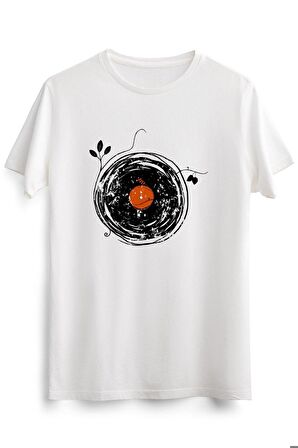 Erkek Beyaz Enchanting Vinyl Records Retro Music Dj Desig