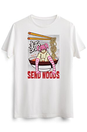 Erkek Beyaz Funny Send Noods Ramen Bowl Lewd Anime Shabu Noodle Pool