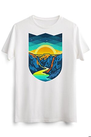 Erkek Beyaz Vintage Grand Canyon Summer Sunrise