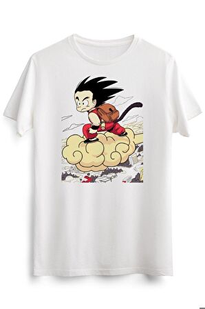 Erkek Beyaz Kid Goku In The Flying Nimbus - Dragon Ball