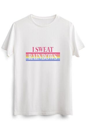 Erkek Beyaz Rainbow Sweat