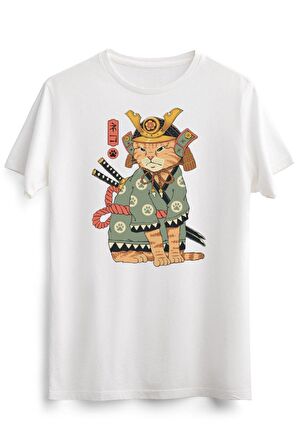 Erkek Beyaz Neko Samurai