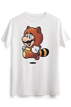 Erkek Beyaz Tanooki Mario