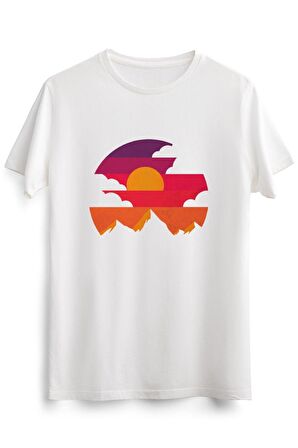 Erkek Beyaz Sun And Mountain