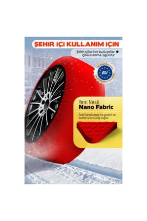 3 Adet Dust Eco Kar Çorabı – Kaygan Zemin İçin Lastik Çorabı, Snow Sock, Tire Sock, Kolay Montaj, Sessiz Esnek Tasarım