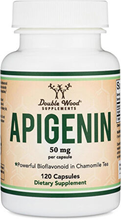 Double Wood Apigenin Bioflavonoid Found in Chamomile Tea for Relaxation, Sleep 120 Caps