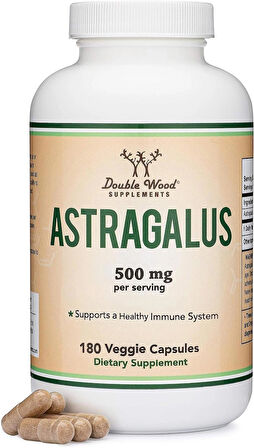 Double Wood Immune Boosting Astragalus 500mg 180 Caps