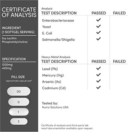Double Wood Phosphatidylcholine Sunflower and Soy Lecithin Brain Health 1,200mg – 210 Softgels