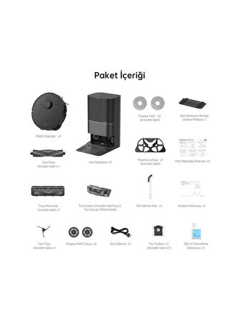 Dreame X40 Ultra Siyah Çöp İstasyonlu Akıllı Robot Süpürge