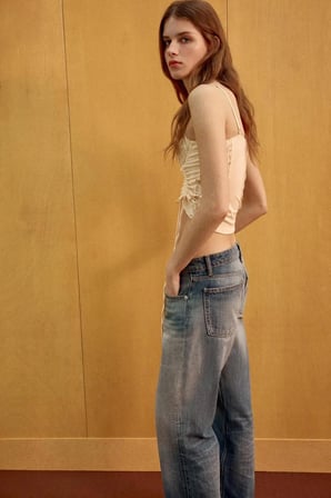 ALLBUCKS ZARA Korse Tarzı Dantelli Top Bluz ABZRA00047