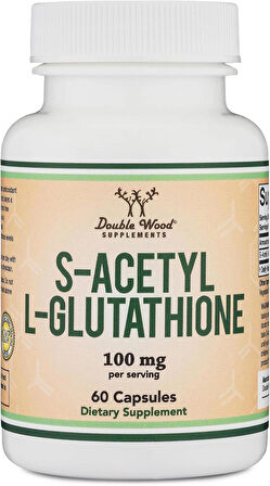 Double Wood S-Acetyl Liposomal L-Glutathione Antioxidant 100mg 60 Caps