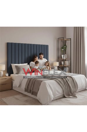 WİNFLEX Dikey Akustik Kumaş Duvar Paneli (15x100 cm - 12'li Set) ANTRASİT