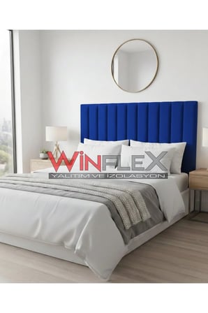 WİNFLEX Dikey Akustik Kumaş Duvar Paneli (15x100 cm - 12'li Set) MAVİ