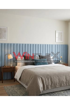 WİNFLEX Dikey Akustik Kumaş Duvar Paneli (15x100 cm - 12'li Set) TURKUAZ